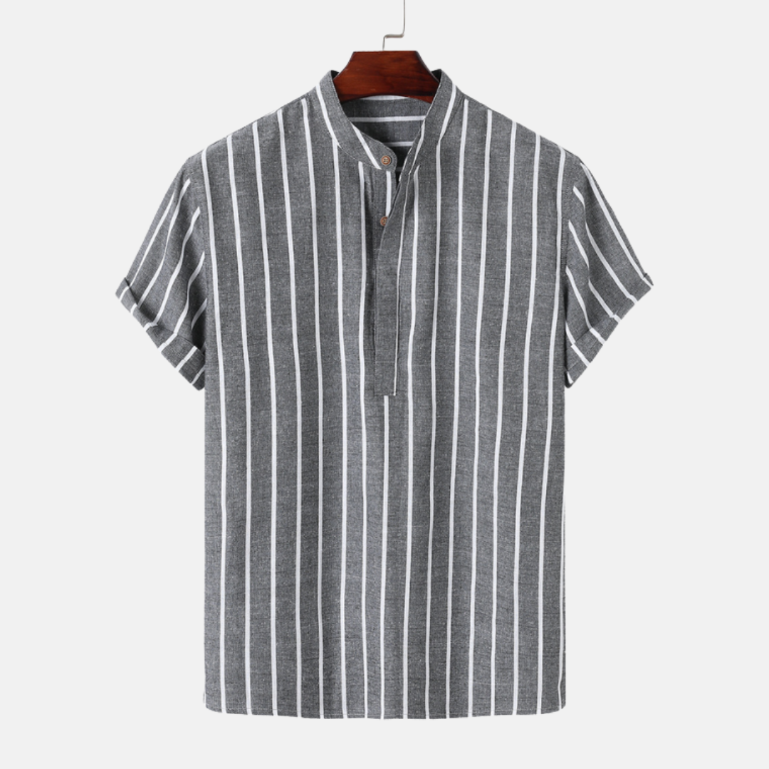 BYRAVERNO | Men’s Striped Short Sleeve Shirt - Timeless Heritage