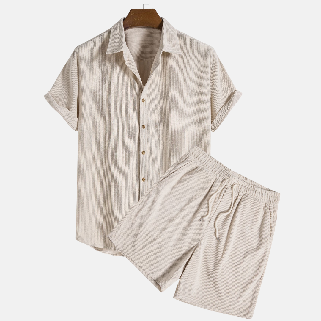 RAVERNO | Men’s Short-Sleeved Set – Linen Relaxed Duo