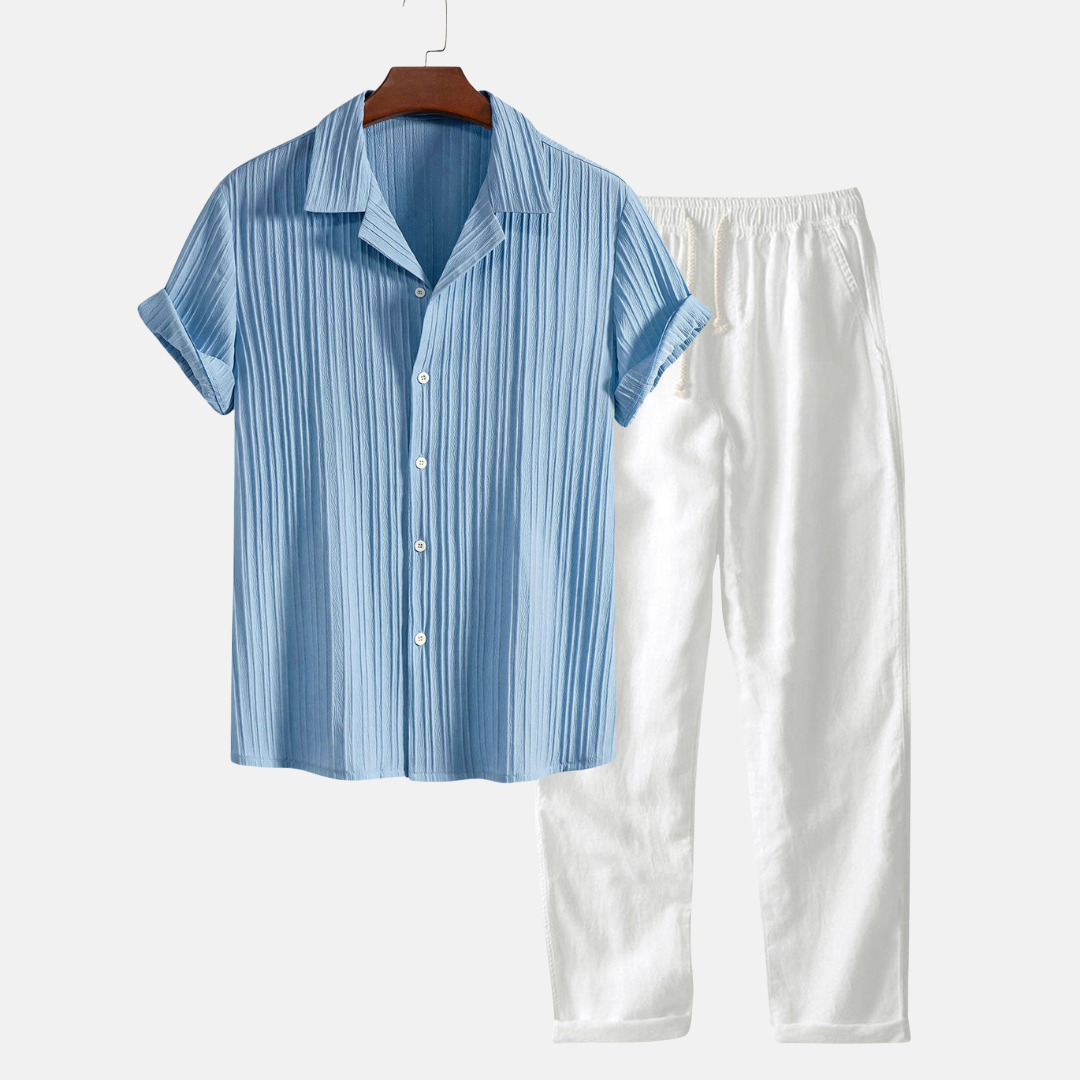 RAVERNO | Men’s Short-Sleeved Set – Palawan Relaxed Duo