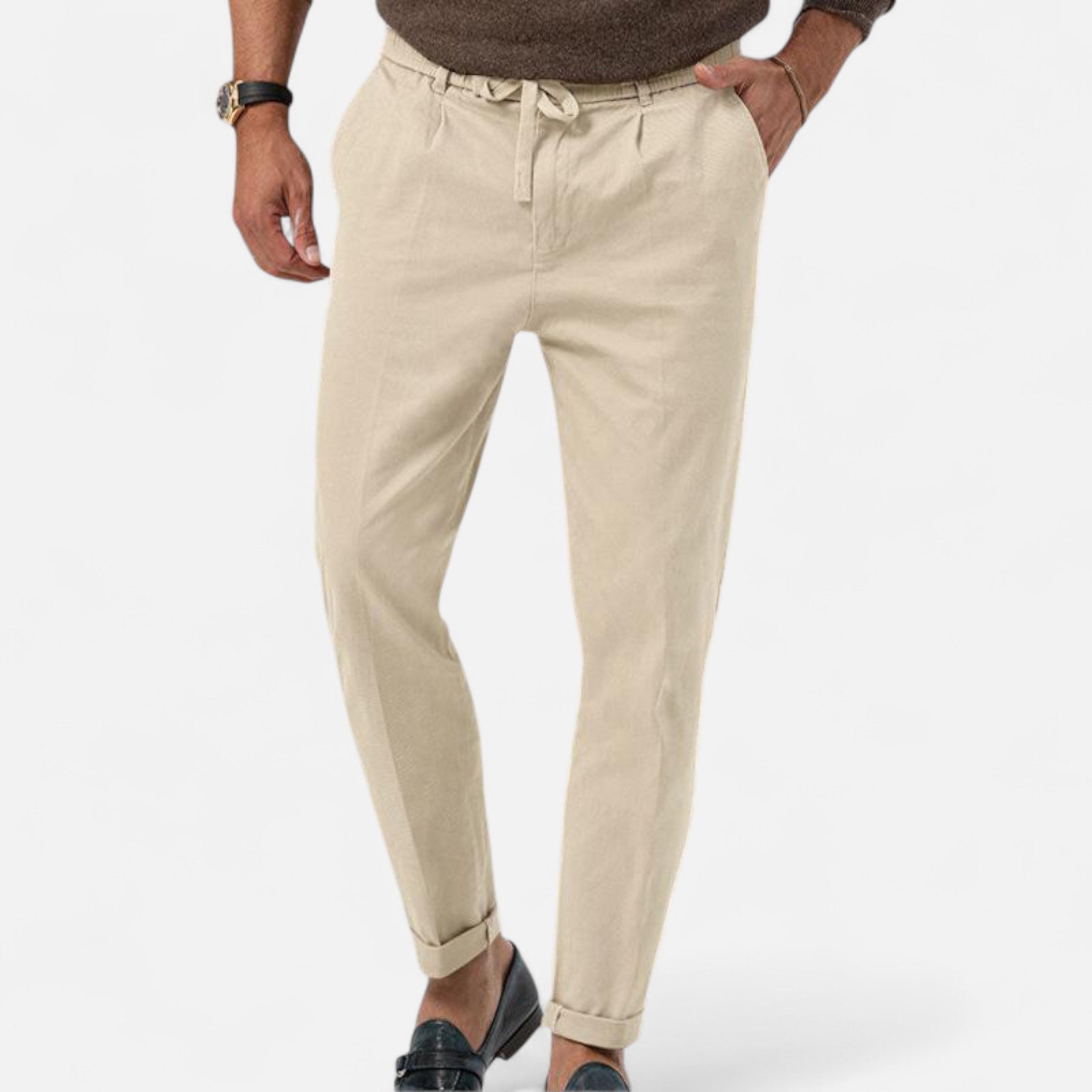 RAVERNO | Men’s Linen Trousers – Timeless Comfort and Style
