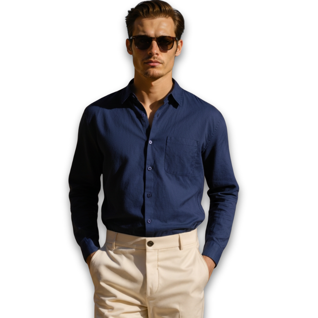 RAVERNO | Men's Cape Town Linen Shirt – Breezy Heritage Elegance