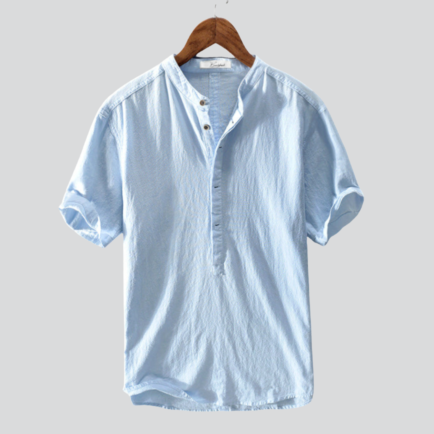 BYRAVERNO | Men’s Linen Shirt - Short Sleeve Pure Linen