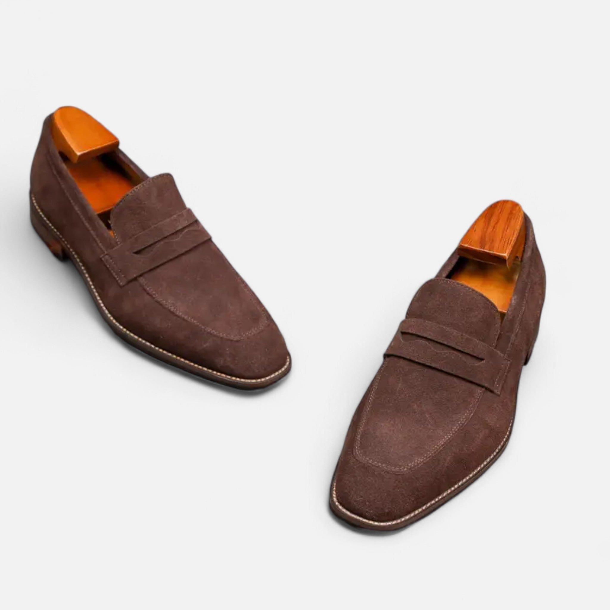 BYRAVERNO | Men’s Penny Loafers – Top Layer Cowhide Elegance