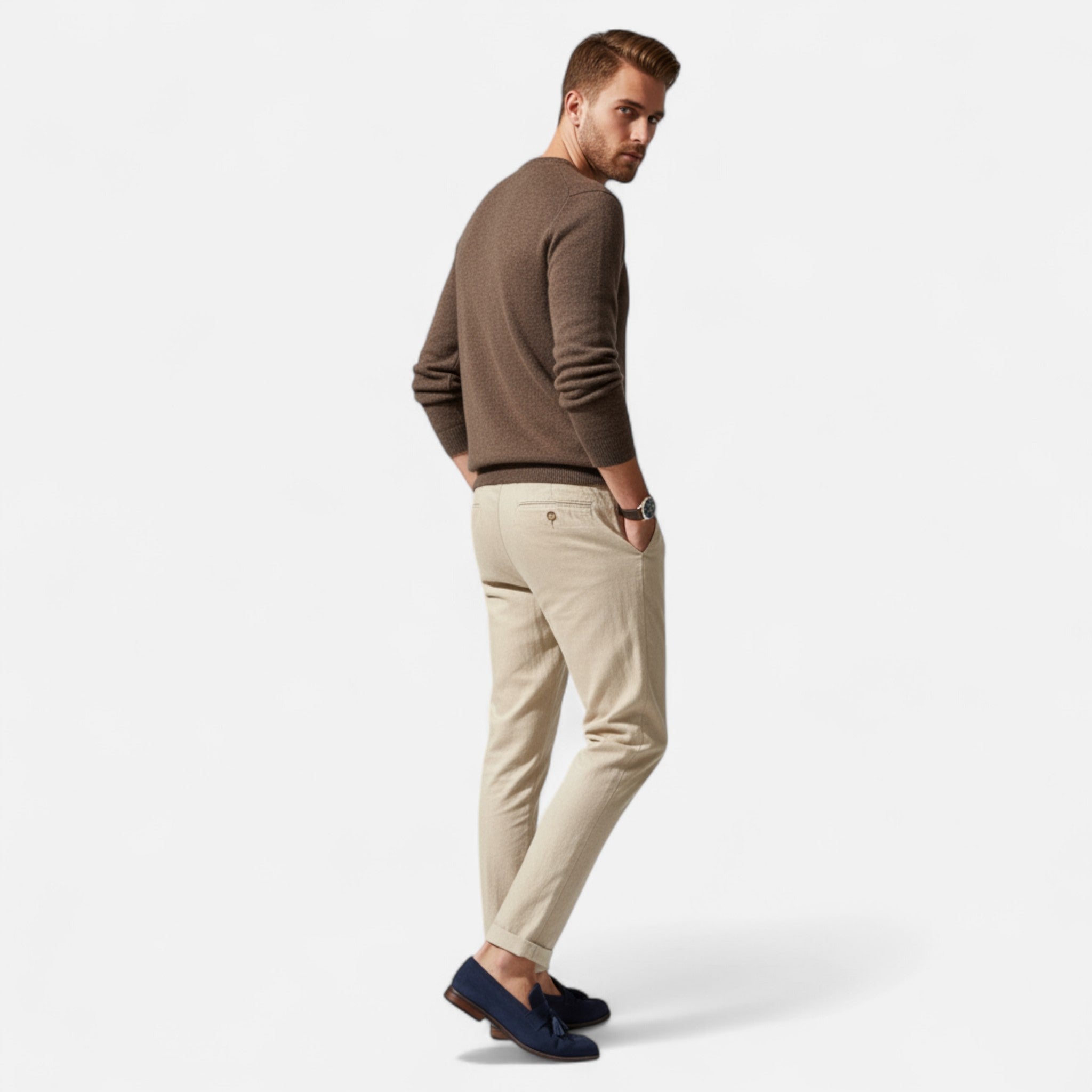 RAVERNO | Men’s Linen Trousers – Timeless Comfort and Style
