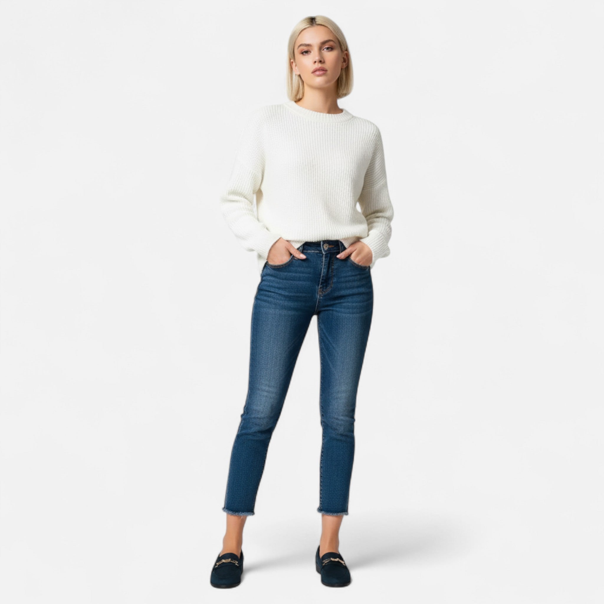 RAVERNO | Women’s Loafers – Chic Metallic Accent Elegance
