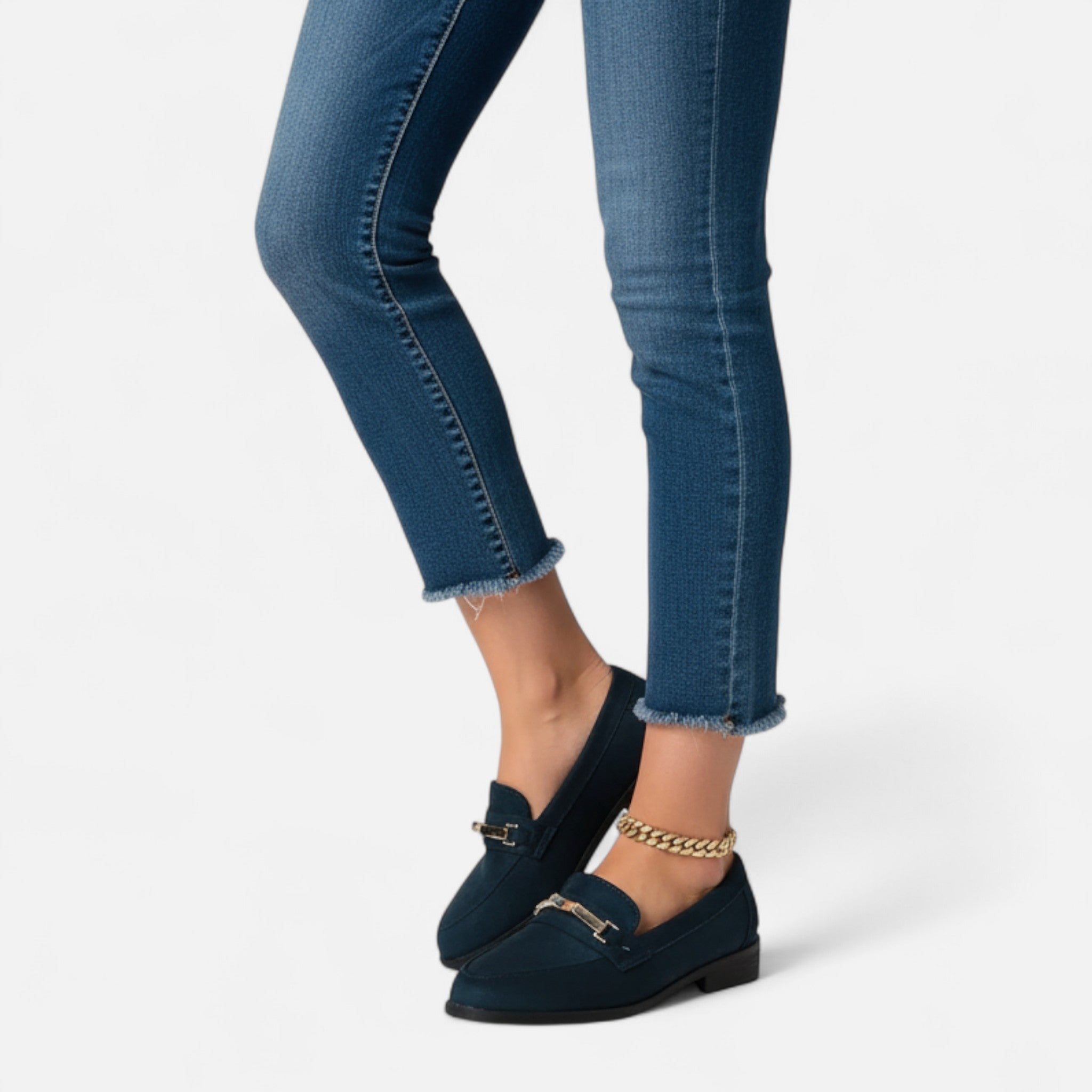 RAVERNO | Women’s Loafers – Chic Metallic Accent Elegance