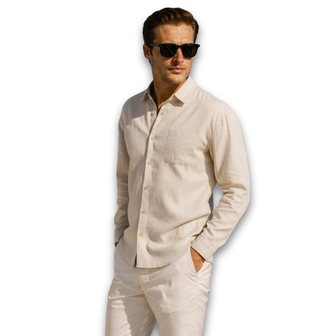 RAVERNO | Men's Cape Town Linen Shirt – Breezy Heritage Elegance