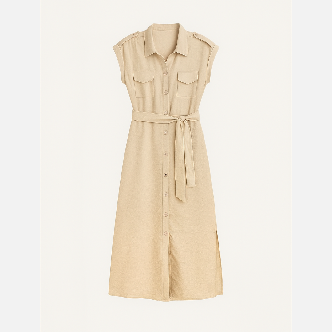 BYRAVERNO | Women’s Midi A-Line Dress – Vintage Summer Elegance