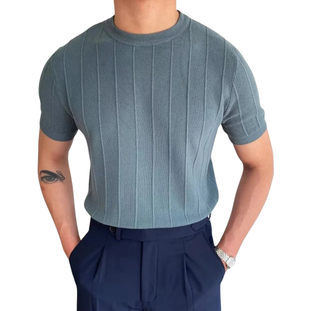 RAVERNO | Men’s Ribbed T-Shirt - Cannes Contemporary Core