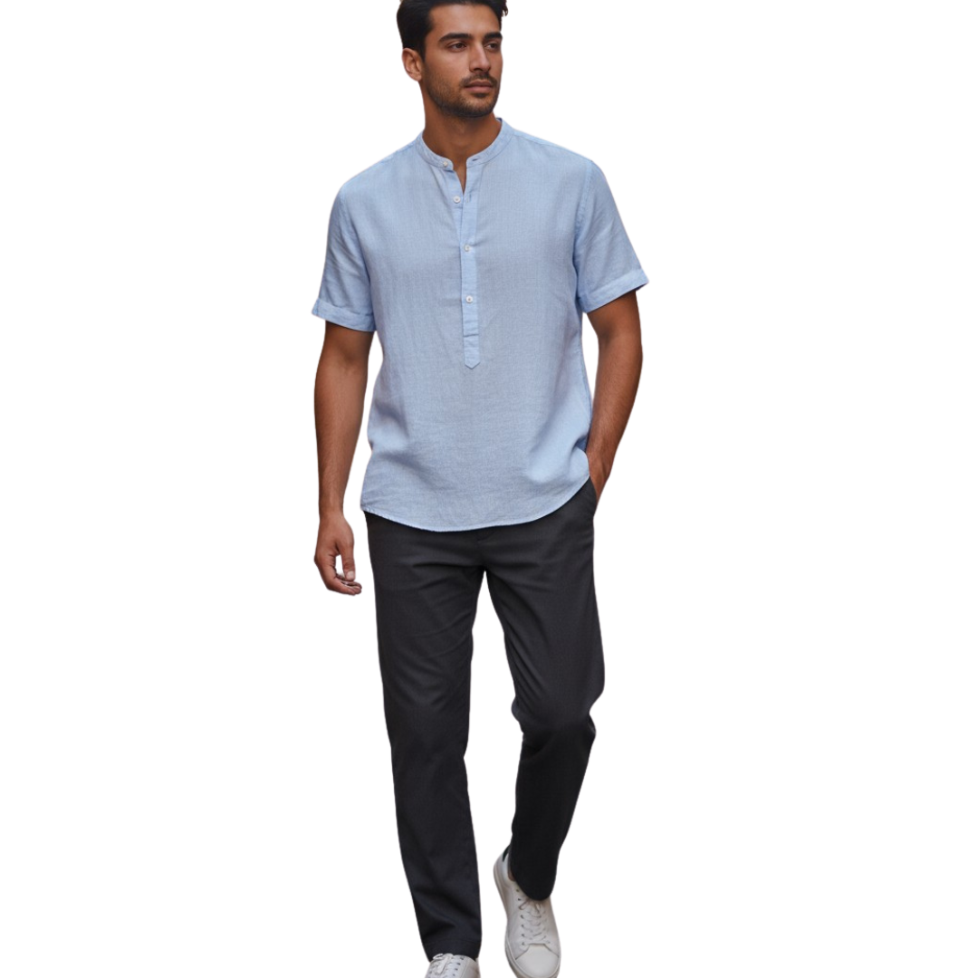 RAVERNO | Men’s Linen Shirt - Nice Pure Linen Classic