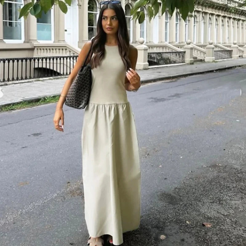 RAVERNO | Women’s Sleeveless Maxi Dress – Elegant Statement
