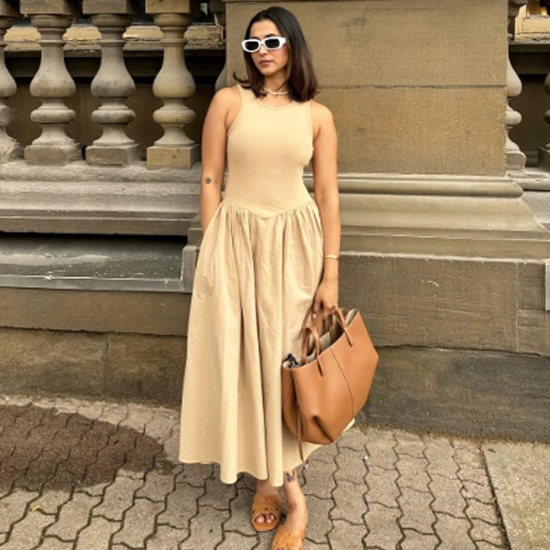 RAVERNO | Women’s Sleeveless Maxi Dress – Elegant Statement