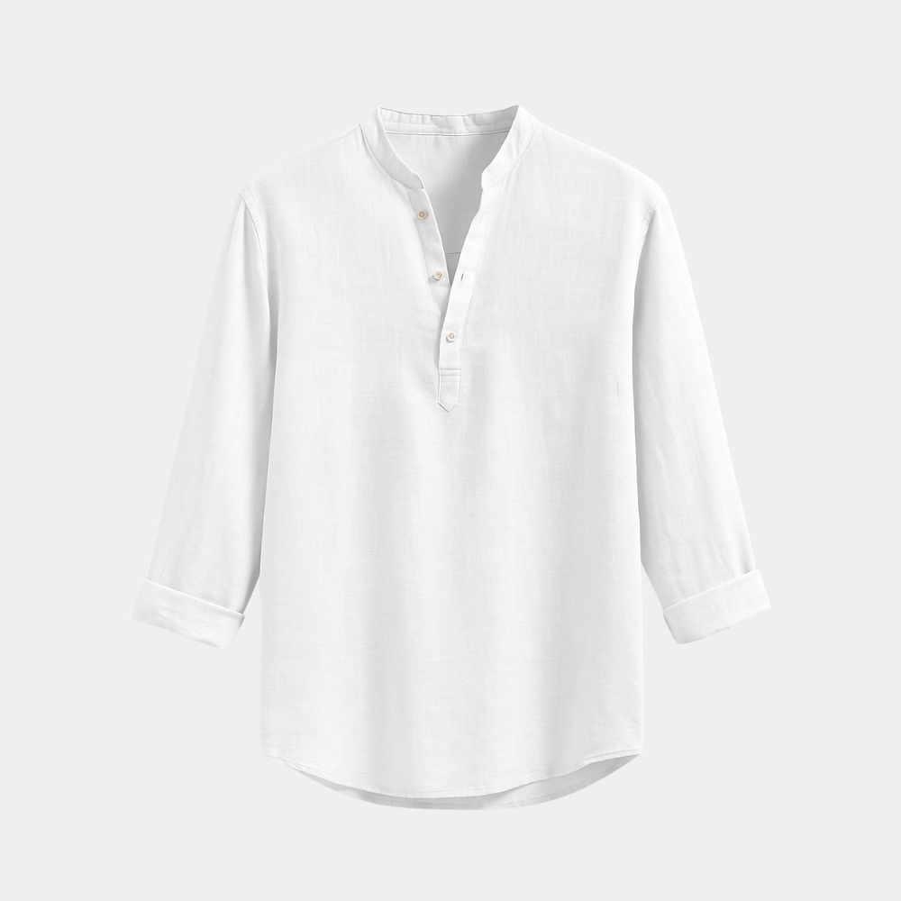 BYRAVERNO | Men’s Linen Long Sleeve Shirt - Breathable Timeless Fit