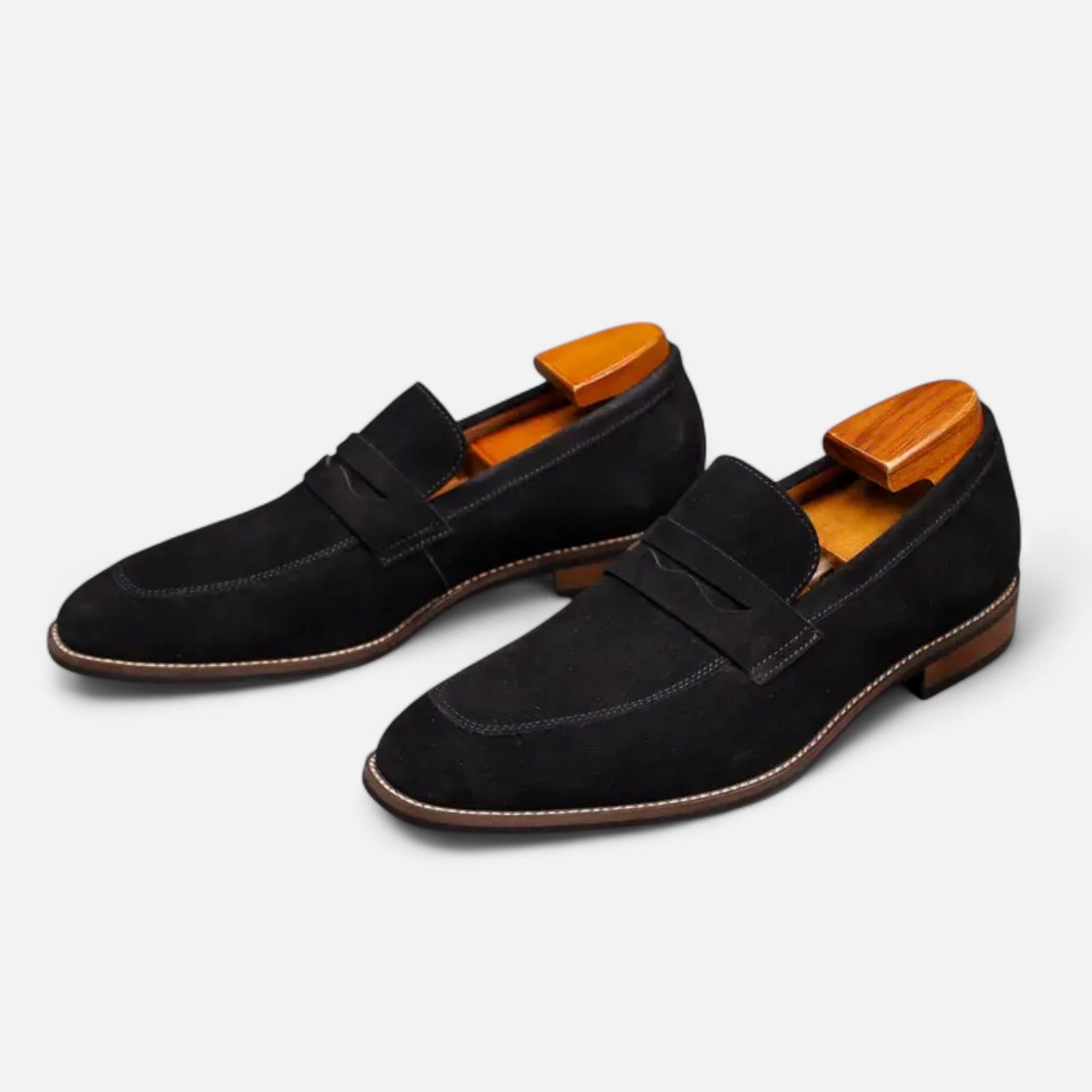 BYRAVERNO | Men’s Penny Loafers – Top Layer Cowhide Elegance