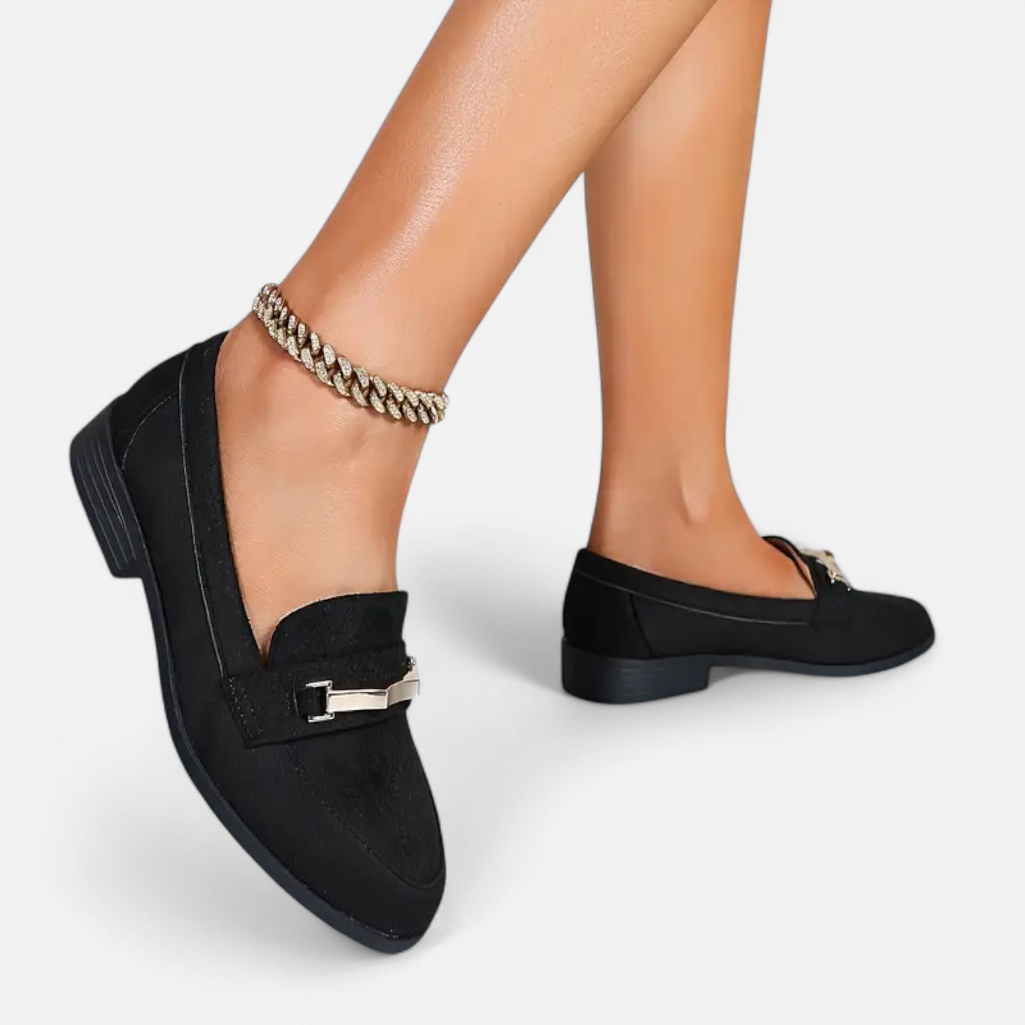 RAVERNO | Women’s Loafers – Chic Metallic Accent Elegance