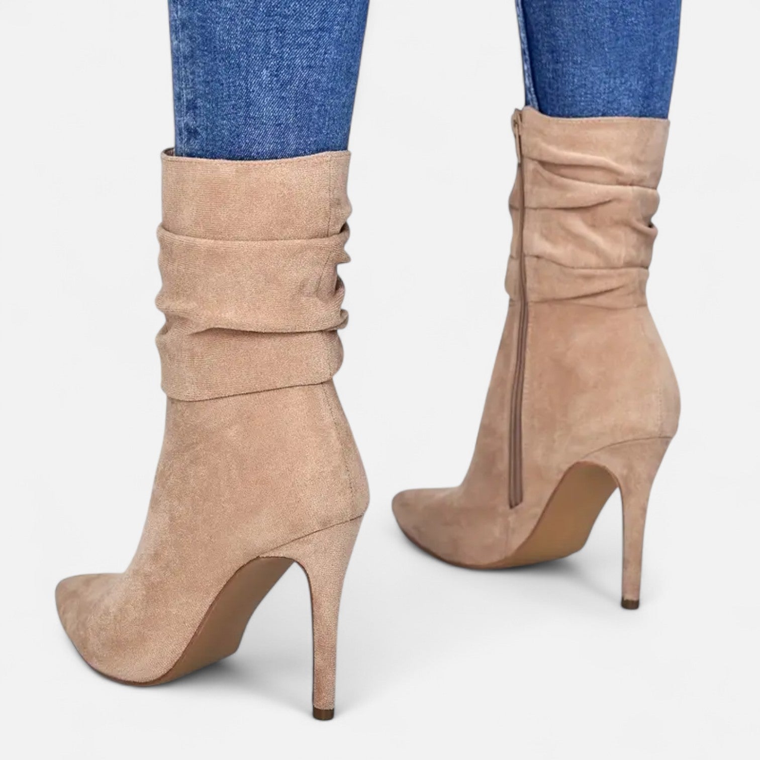 RAVERNO | Women’s Pointed Toe Heeled Boots – Grace Sculpted Elegance