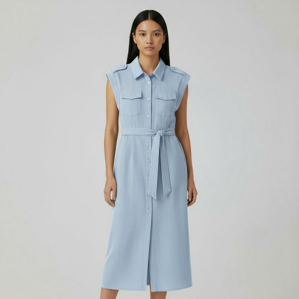 RAVERNO | Women’s Midi A-Line Dress – Vintage Summer Elegance