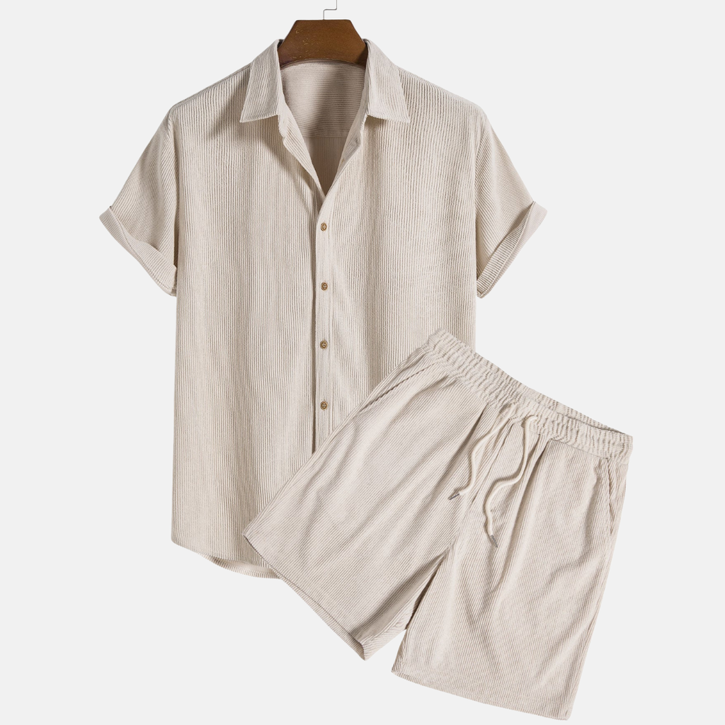 RAVERNO | Men’s Short-Sleeved Set – Linen Relaxed Two Piece