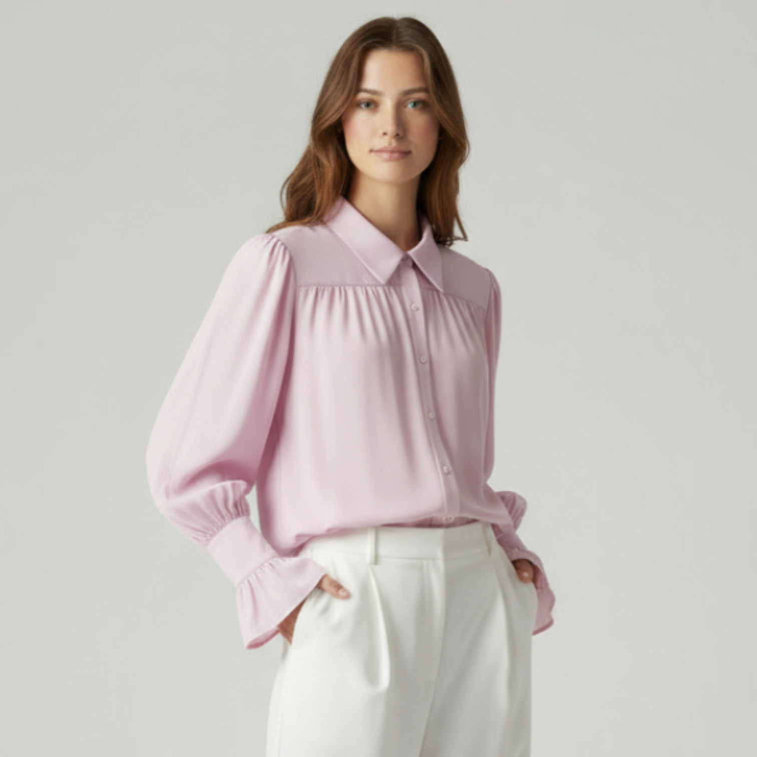 RAVERNO | Women’s Loose Collared Shirt – BornLadies Effortless Tailored Ease