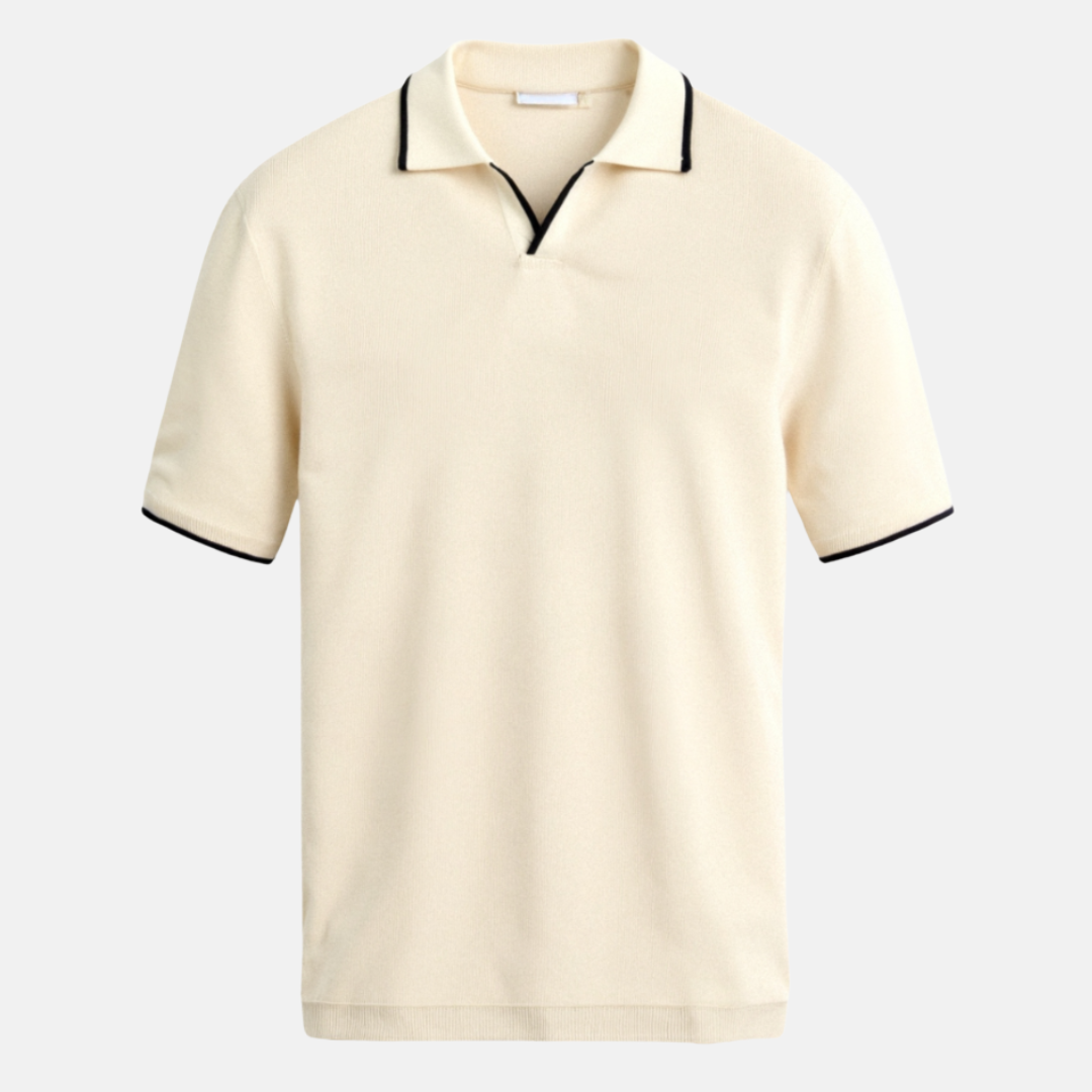 RAVERNO | Men’s Contrast Slim Polo – Refined Edge