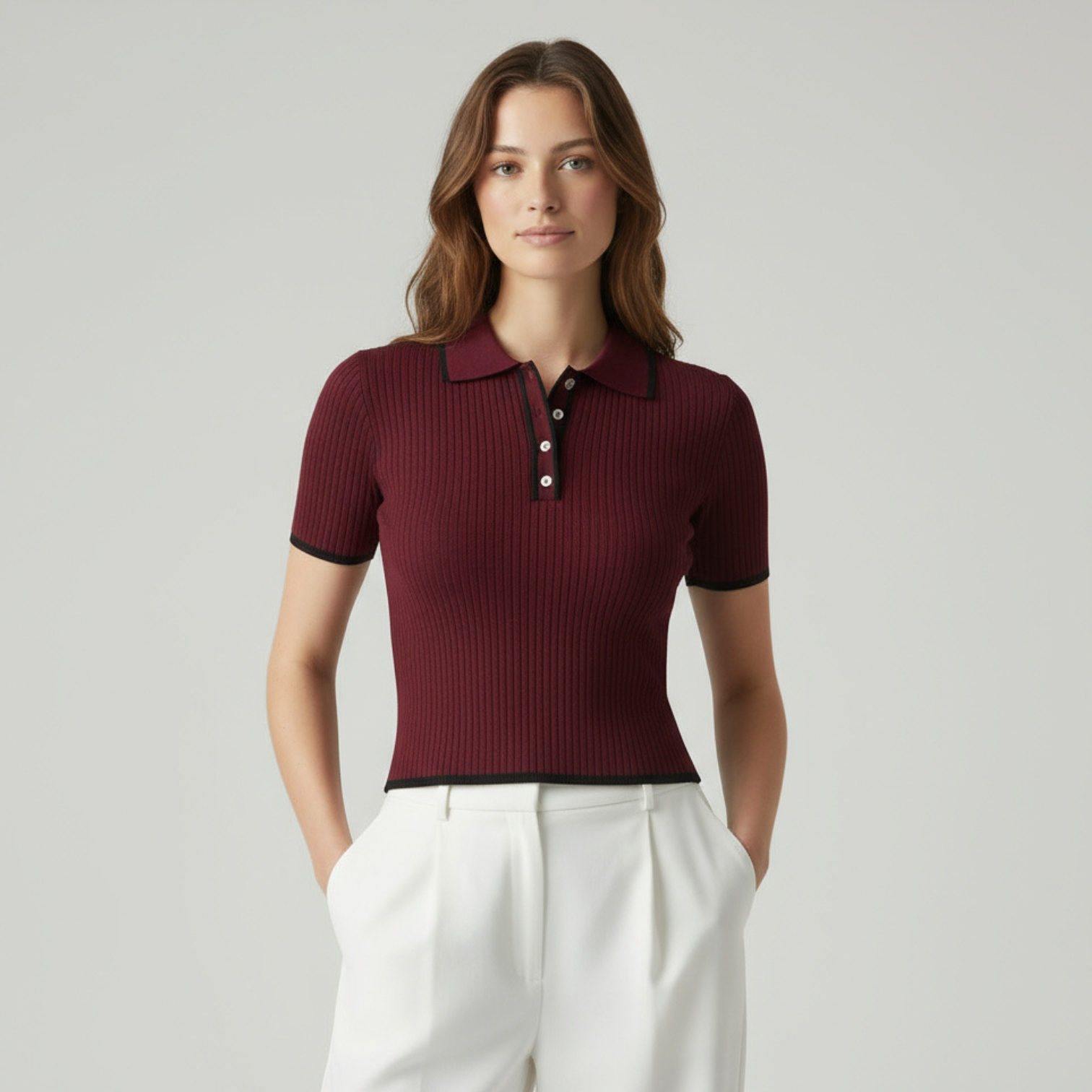 RAVERNO | Women’s Knitted Pullover – Heritage Patchwork Elegance