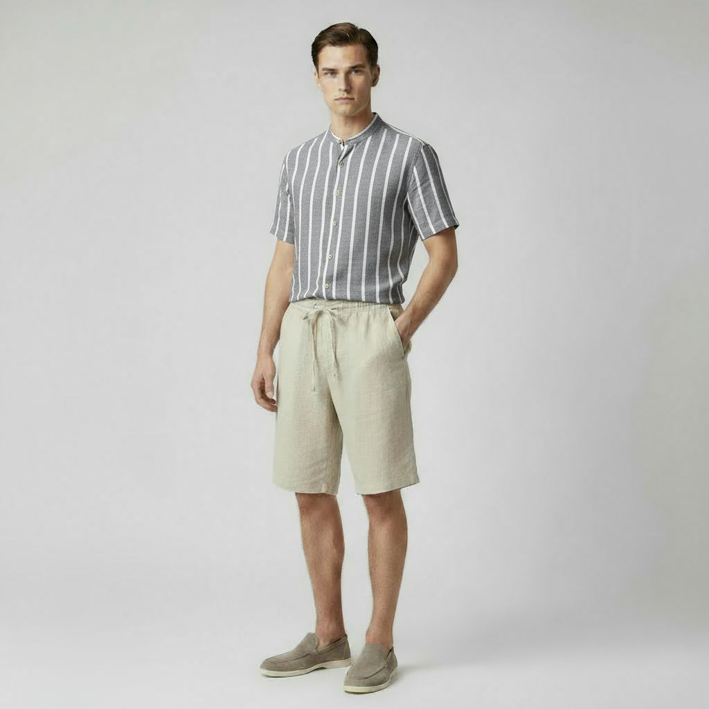 RAVERNO | Men’s Striped Short Sleeve Shirt - Timeless Heritage