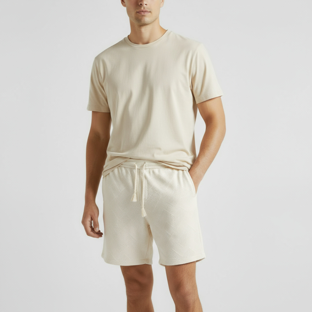 RAVERNO | Men’s Patterned Cotton Shorts – Fiji Style