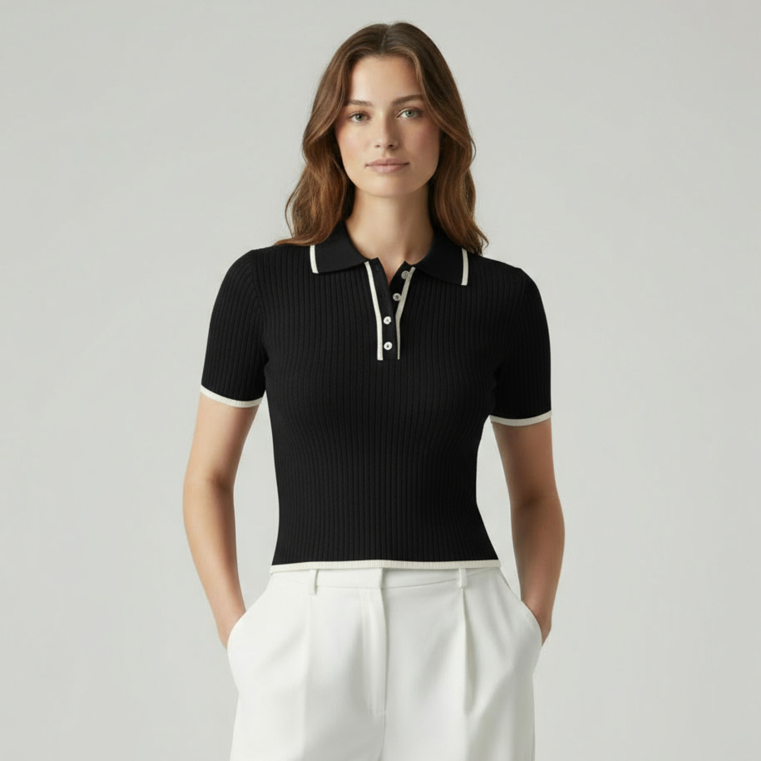 RAVERNO | Women’s Knitted Pullover – Heritage Patchwork Elegance