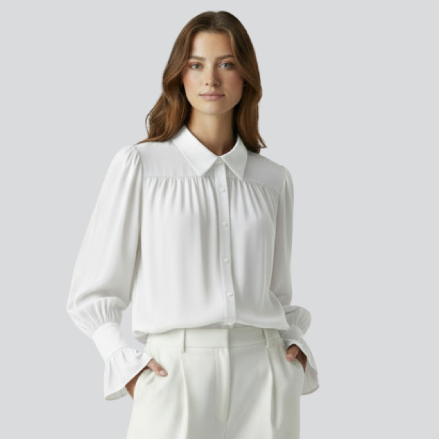 RAVERNO | Women’s Loose Collared Shirt – BornLadies Effortless Tailored Ease