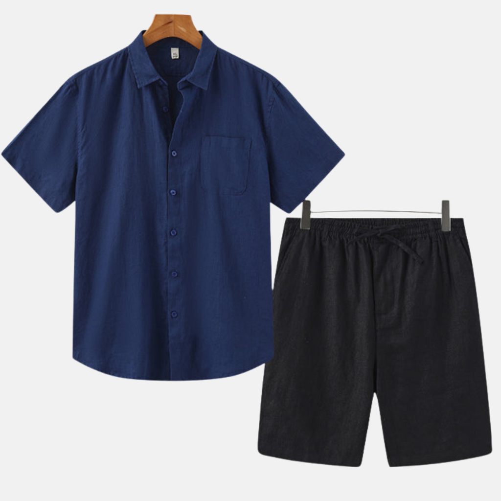 RAVERNO | Men’s Linen Two Piece Summer Set – Refined Duo Styling