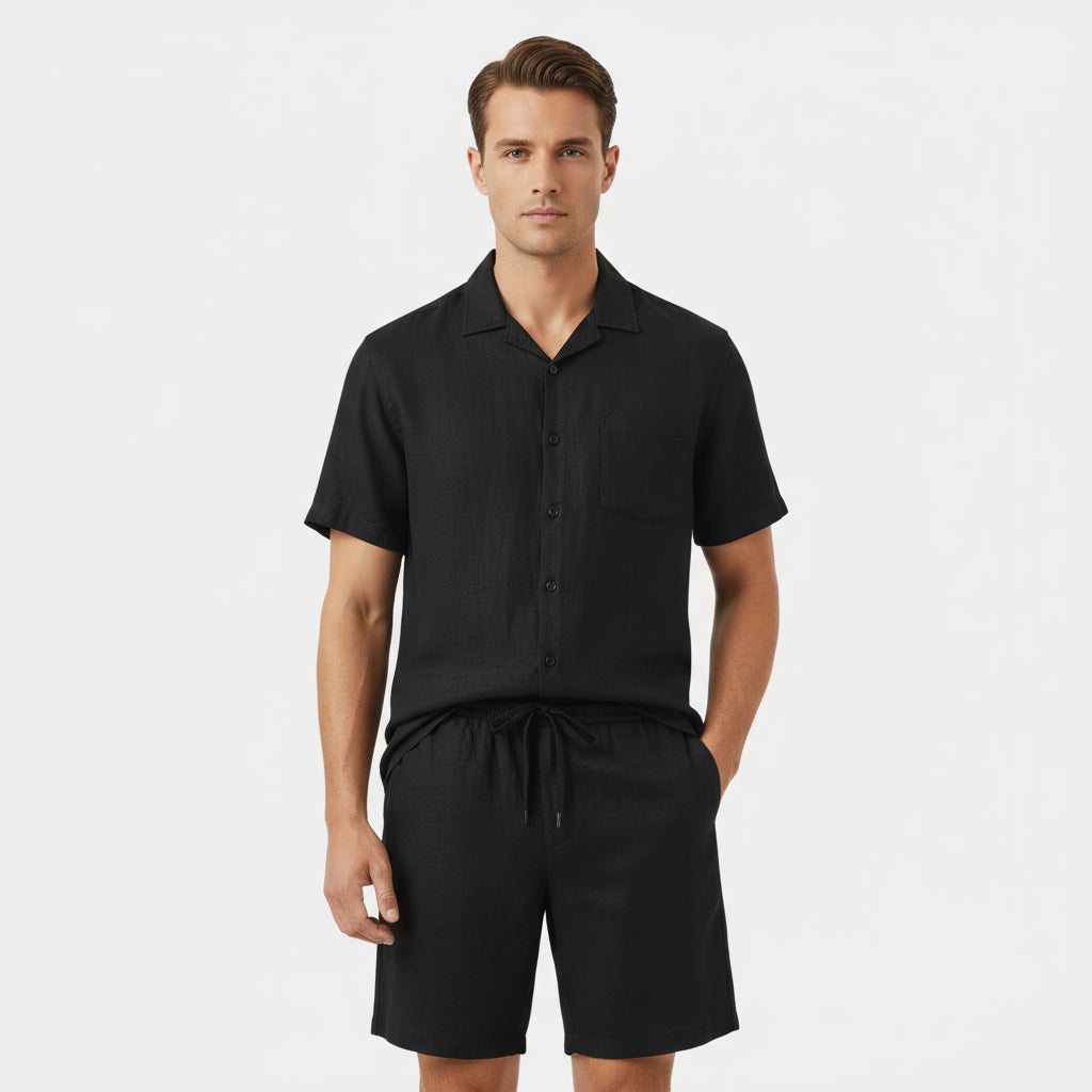 RAVERNO | Men’s Linen Two Piece Summer Set – Refined Duo Styling