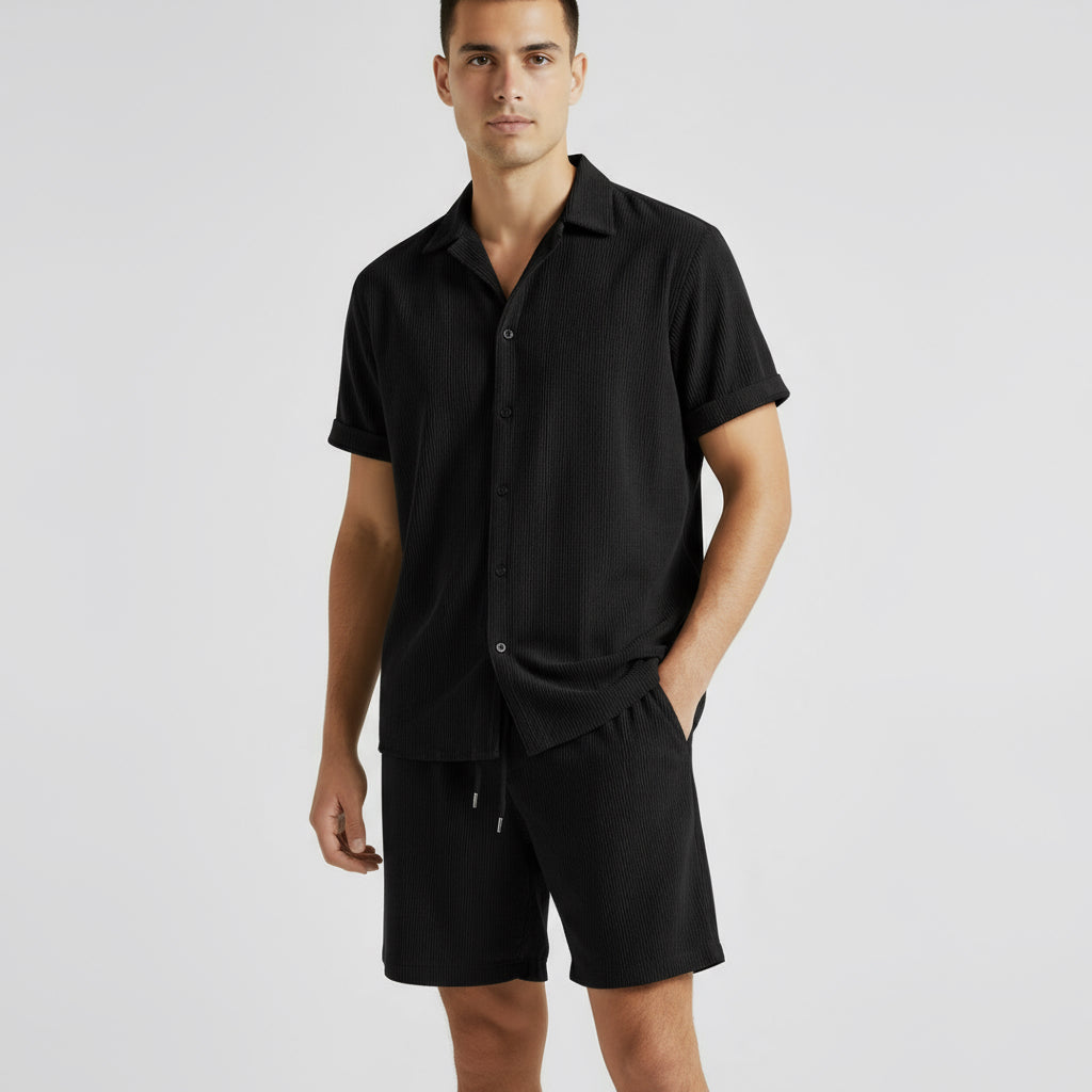 RAVERNO | Men’s Short-Sleeved Set – Linen Relaxed Two Piece