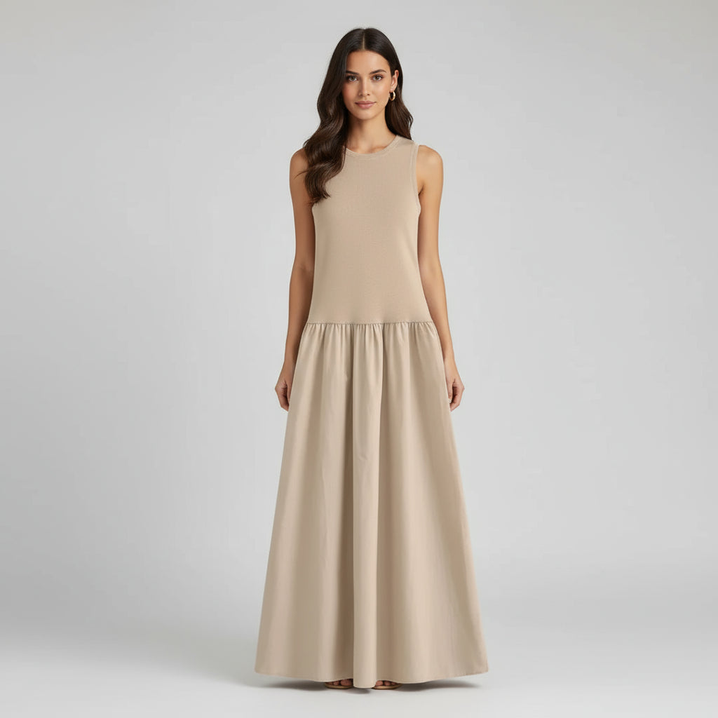 RAVERNO | Women’s Sleeveless Maxi Dress – Elegant Statement