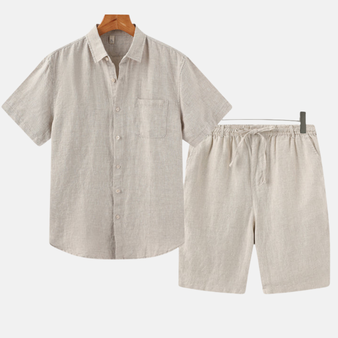 RAVERNO | Men’s Linen Two Piece Summer Set – Refined Duo Styling