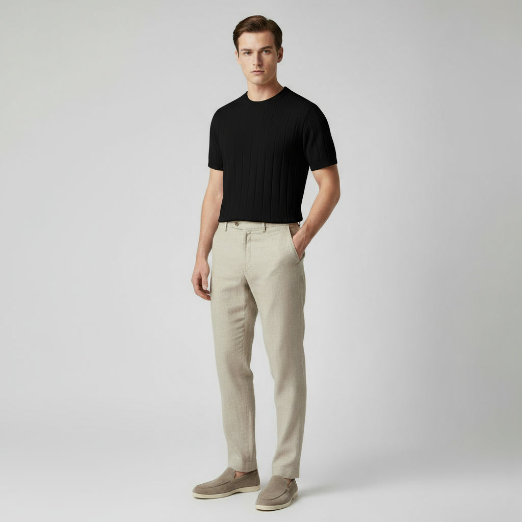 RAVERNO | Men’s Ribbed T-Shirt - Cannes Contemporary Core