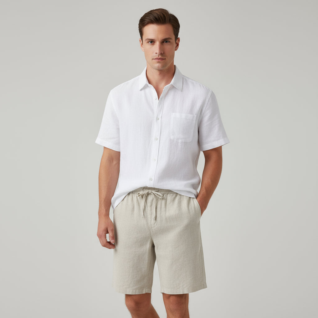 RAVERNO | Men’s Linen Two Piece Summer Set – Refined Duo Styling