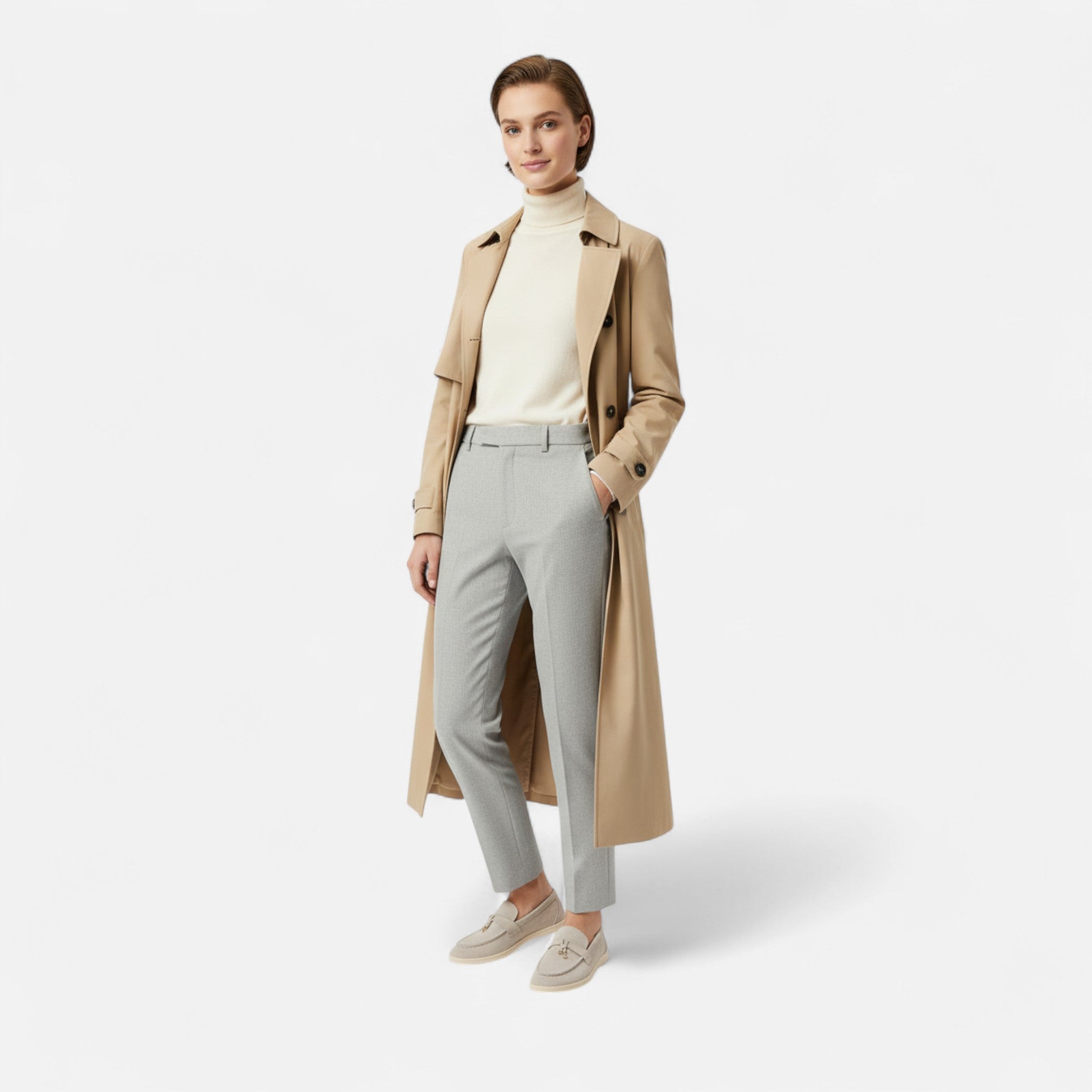 RAVERNO | Women’s Suede Loafers – Timeless Old-Money Elegance