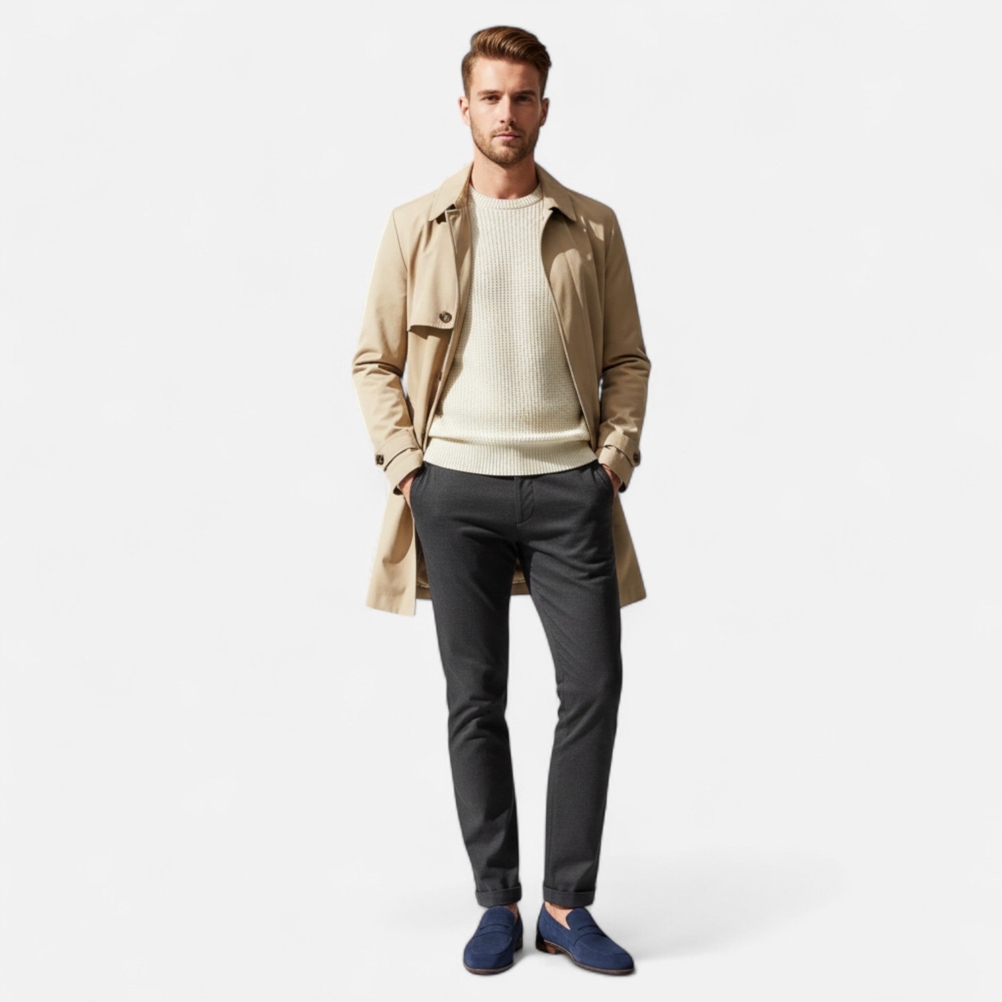 RAVERNO | Men’s Penny Loafers – Top Layer Cowhide Elegance