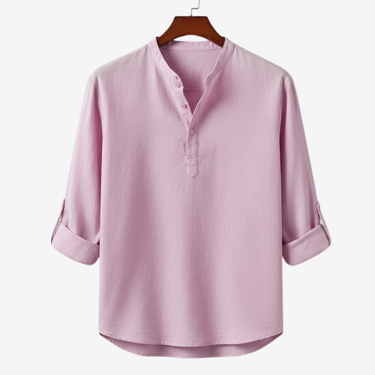 RAVERNO | Men’s Linen Long Sleeve Shirt - Breathable Timeless Fit