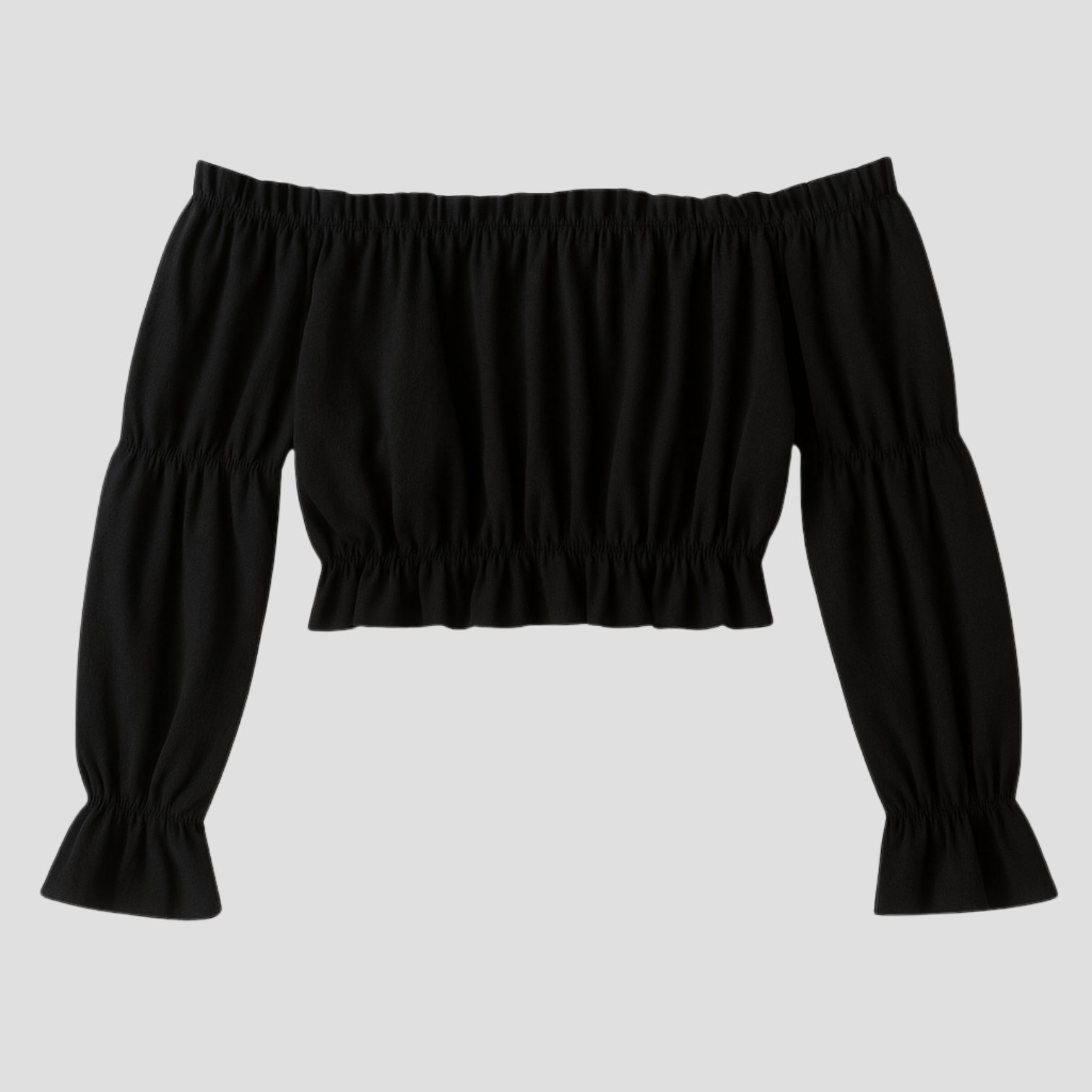 RAVERNO | Women’s Off-Shoulder Puff Sleeve Blouse – Elegant Ruffle Silhouette