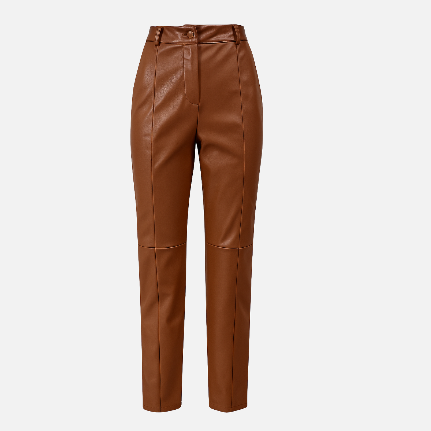 RAVERNO | Women’s Faux Leather Pants – High-Waist Sculpted Edge