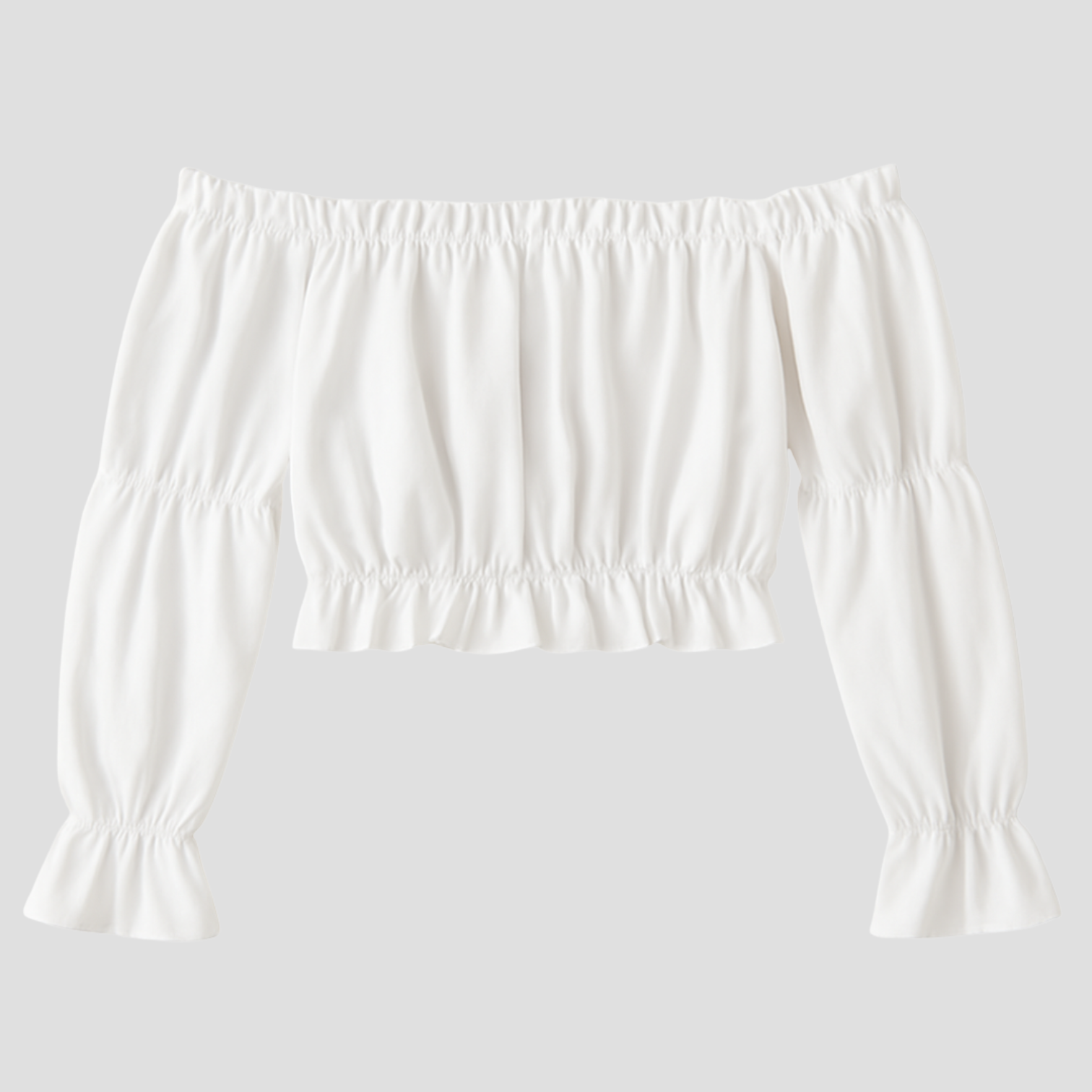 RAVERNO | Women’s Off-Shoulder Puff Sleeve Blouse – Elegant Ruffle Silhouette