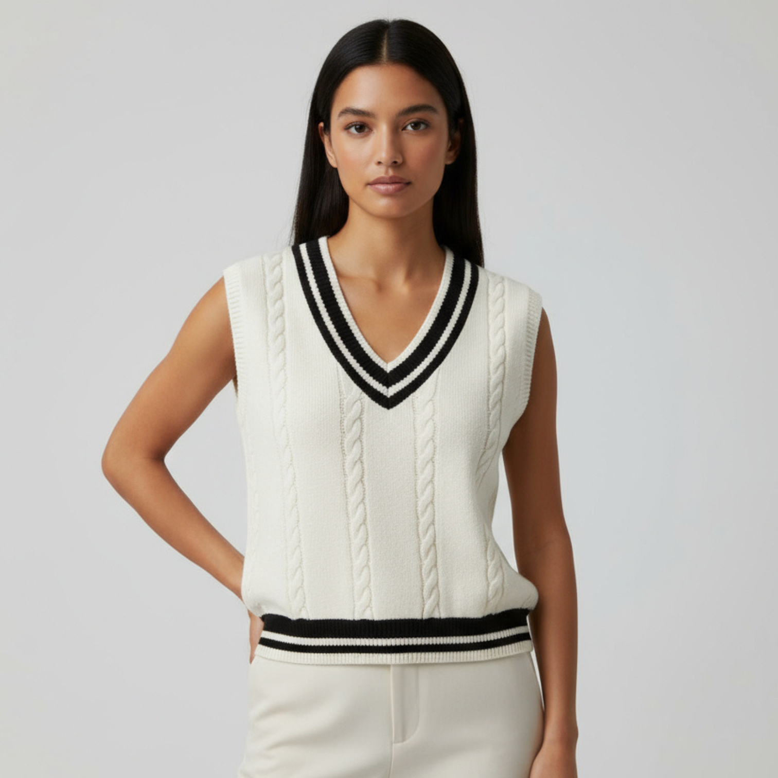 RAVERNO | Women’s Sweater Vest – Lady’s Rich Knit