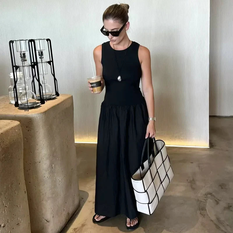 RAVERNO | Women’s Sleeveless Maxi Dress – Elegant Statement