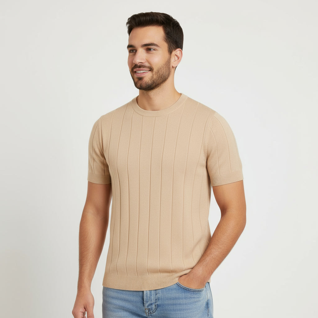 RAVERNO | Men’s Ribbed T-Shirt - Cannes Contemporary Core