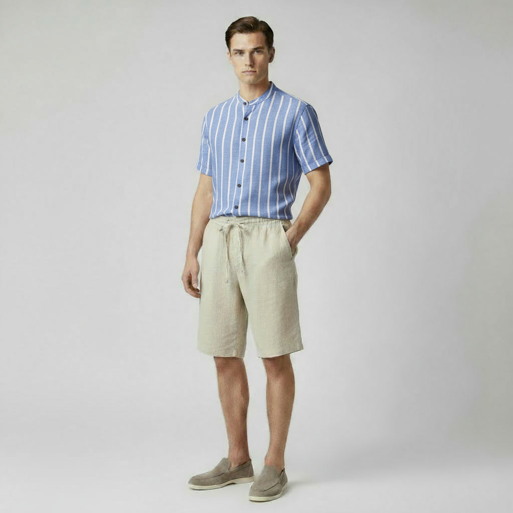 RAVERNO | Men’s Striped Short Sleeve Shirt - Timeless Heritage