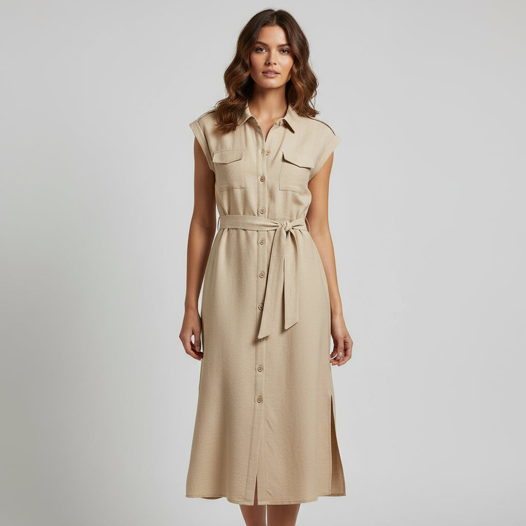 RAVERNO | Women’s Midi A-Line Dress – Vintage Summer Elegance