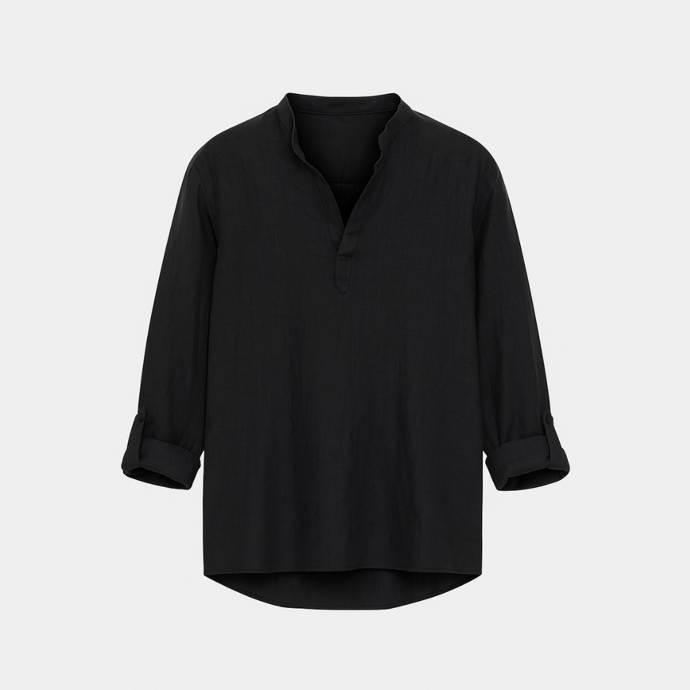 RAVERNO | Men’s Linen Long Sleeve Shirt - Breathable Timeless Fit