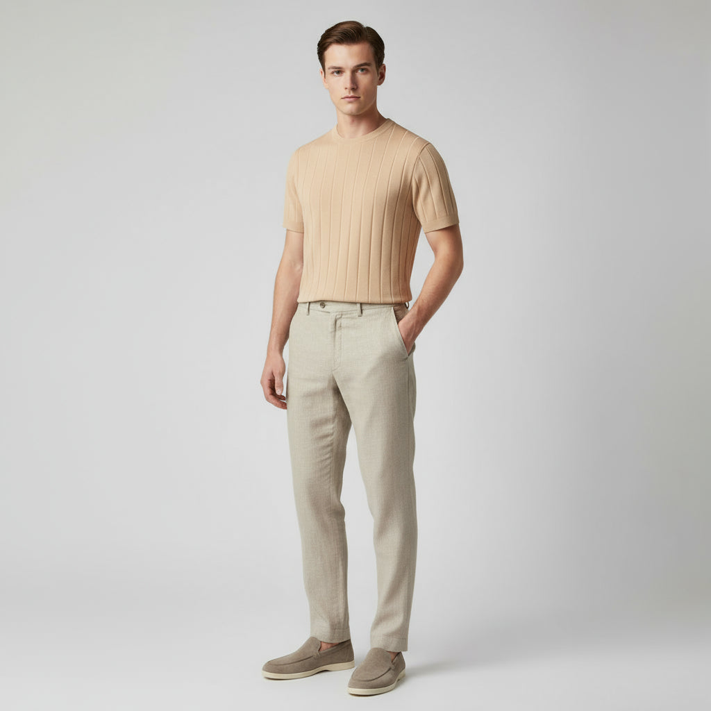 RAVERNO | Men’s Ribbed T-Shirt - Cannes Contemporary Core