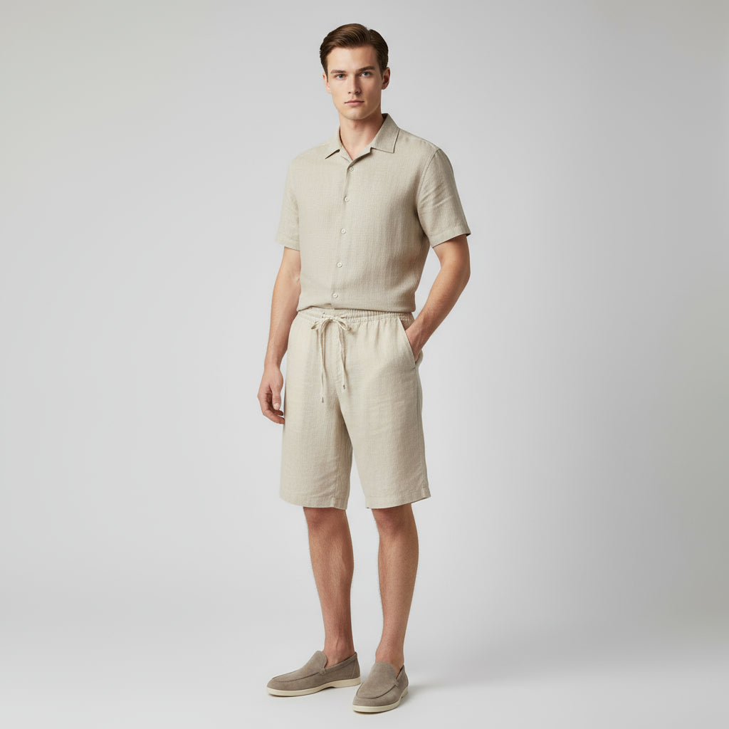 RAVERNO | Men’s Linen Shorts – Summer Tailored